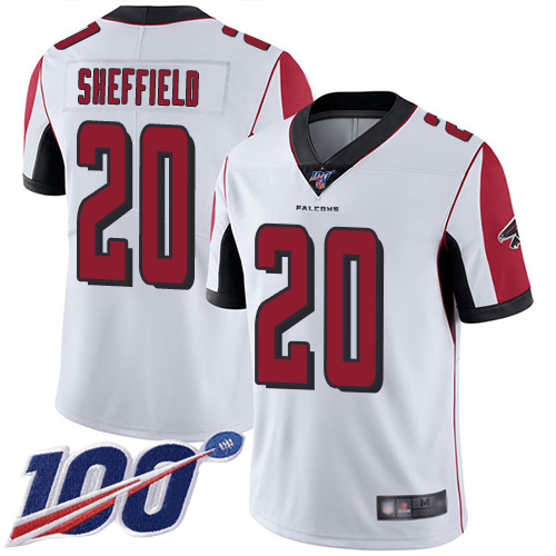 Atlanta Falcons Limited White Men Kendall Sheffield Road Jersey NFL Football 20 100th Season Vapor Untouchable